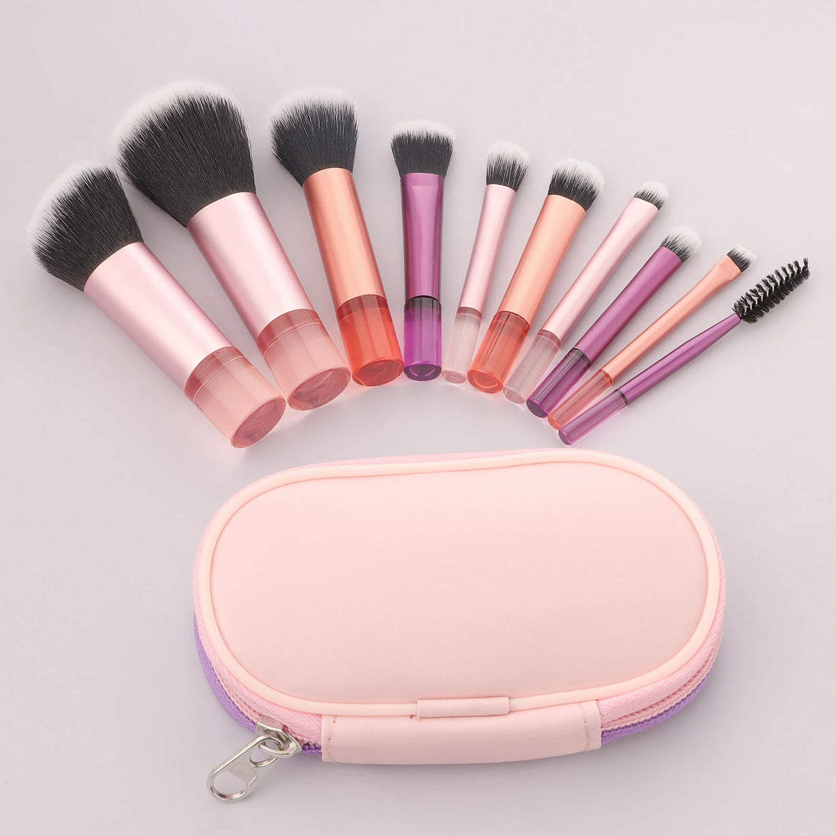 Makeup Brush Set with Storage Bag – Mini Travel-Friendly Professional Brushes