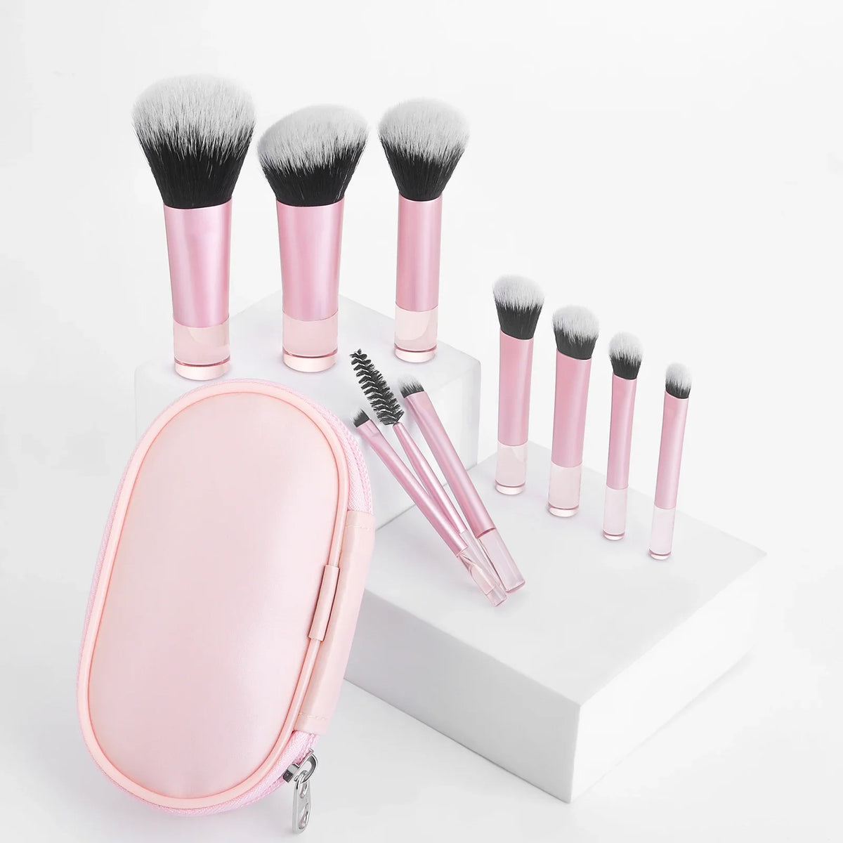 Makeup Brush Set with Storage Bag – Mini Travel-Friendly Professional Brushes