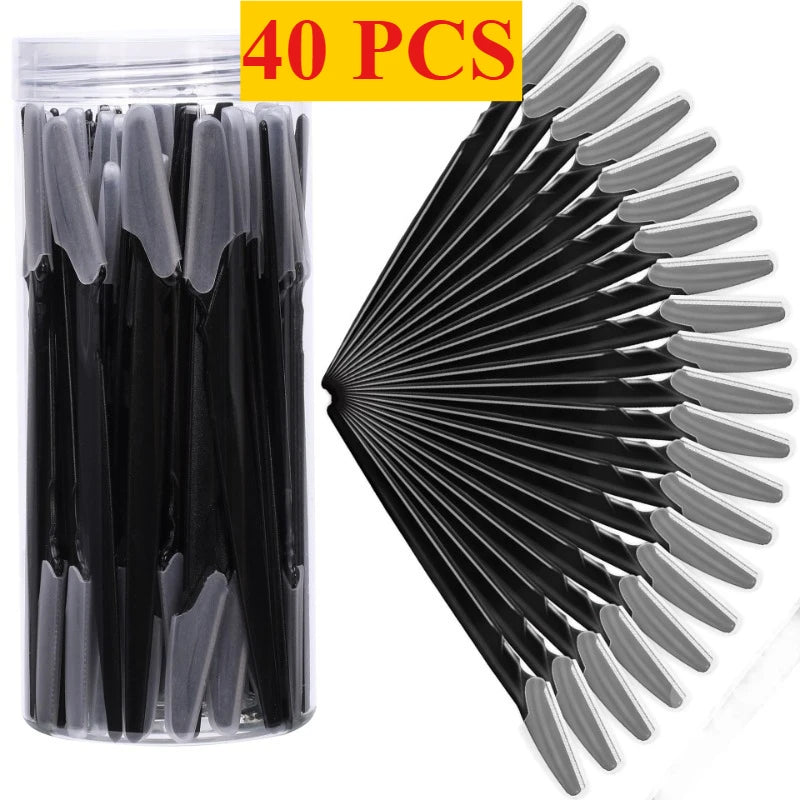 Set of false eyelashes with packaging labeled '40 PCS' on a white background