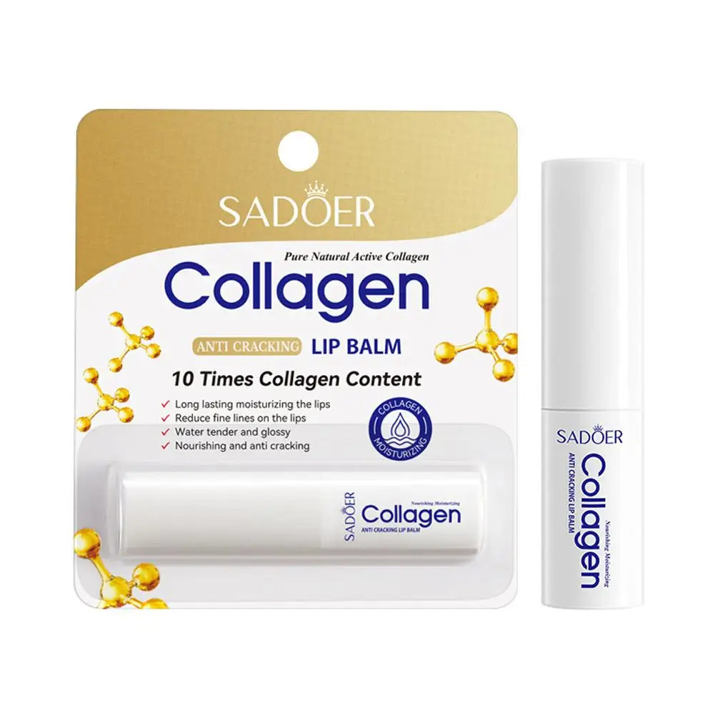 Sadoer Collagen lip balm packaging on a white background