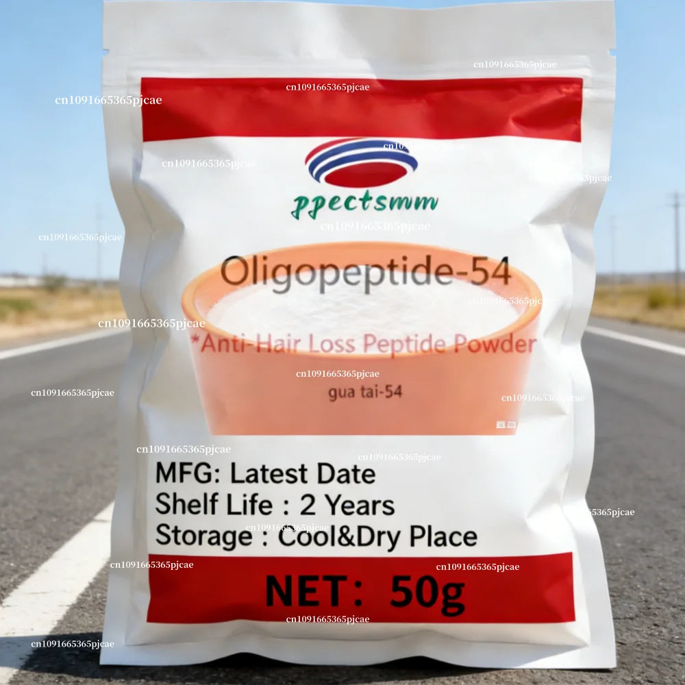 Oligopeptide-54 anti-hair loss peptide powder packaging on a road background