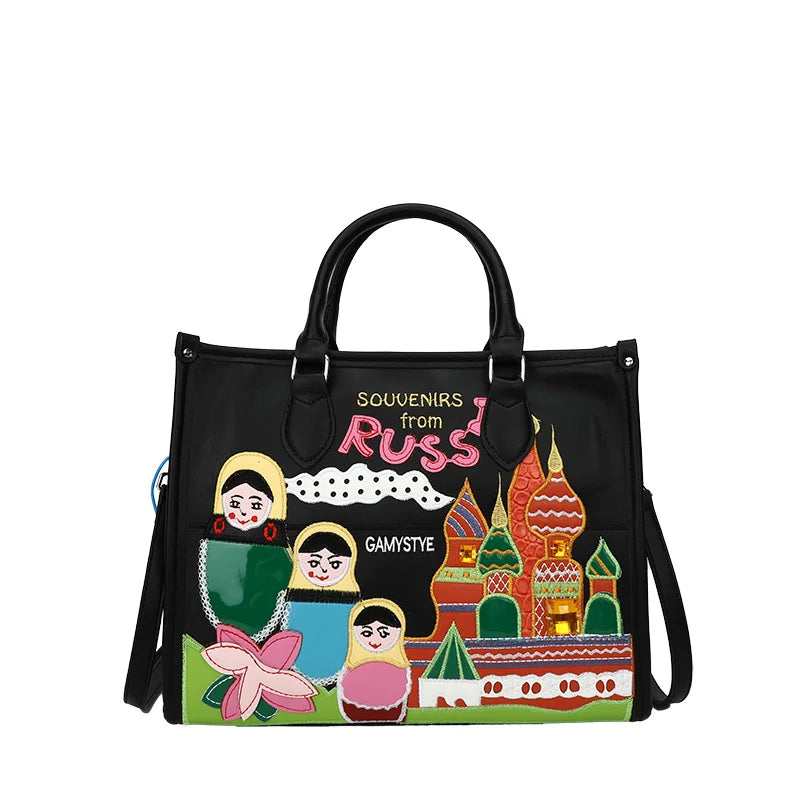 Women's Large PU Leather Shoulder Tote Bag