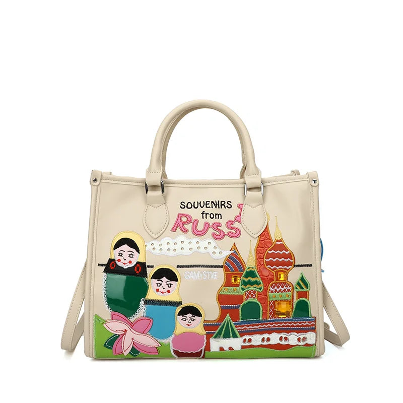 Women's Large PU Leather Shoulder Tote Bag