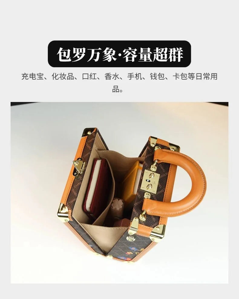 Women's Genuine Leather Box Shoulder Bag
