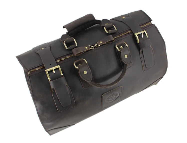 Genuine Leather Travel Duffle Bag
