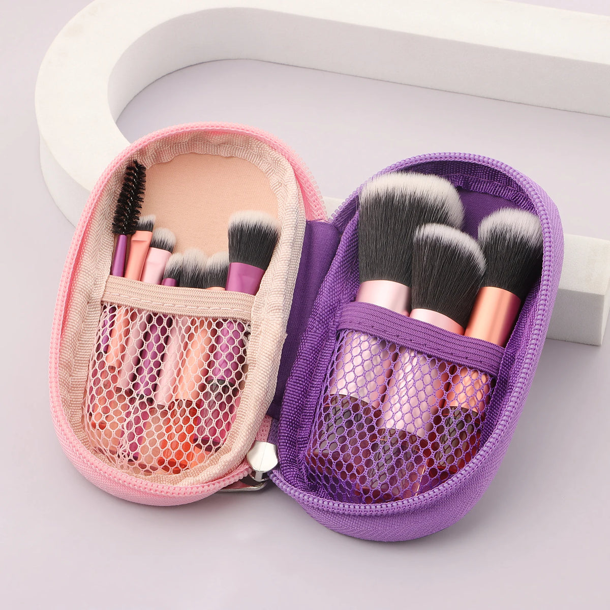 Makeup Brush Set with Storage Bag – Mini Travel-Friendly Professional Brushes