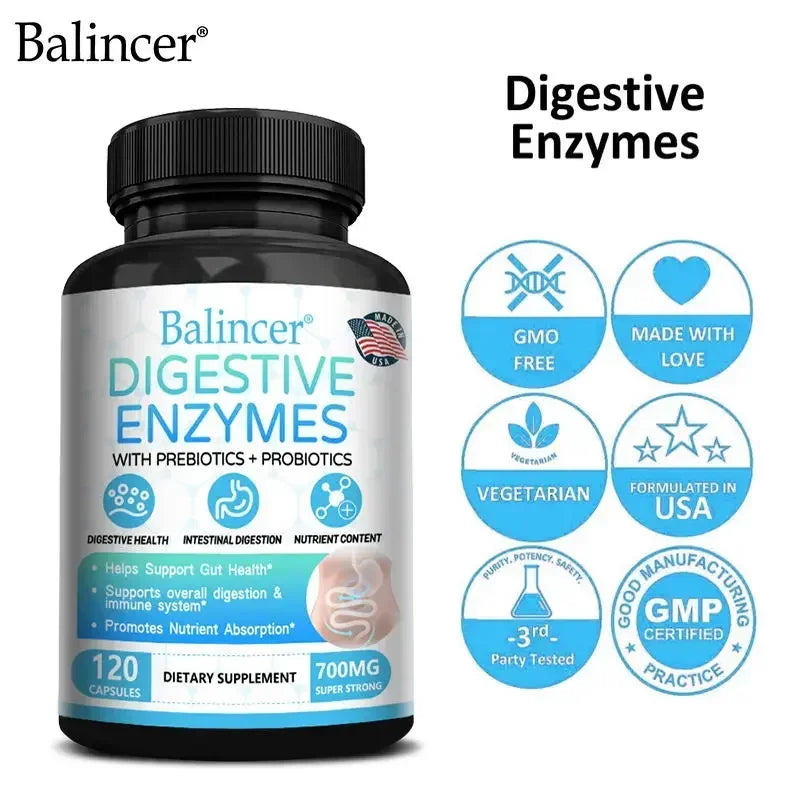 SB9ApexShop 3-in-1 Probiotic Prebiotic & Digestive Enzyme Capsules – Gut Health, Immunity & Digestion Support