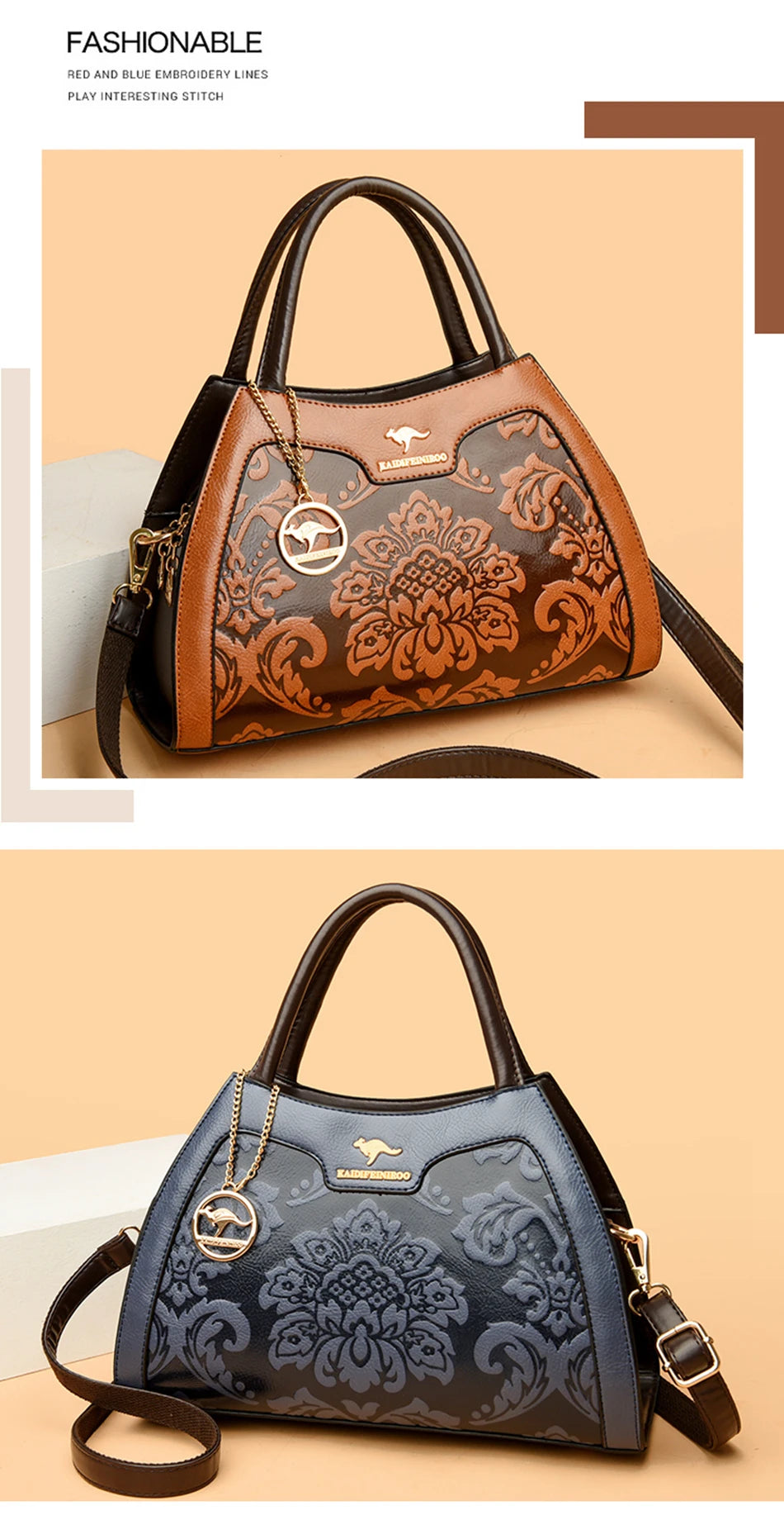 Women's PU Leather Casual Tote Shoulder Bag
