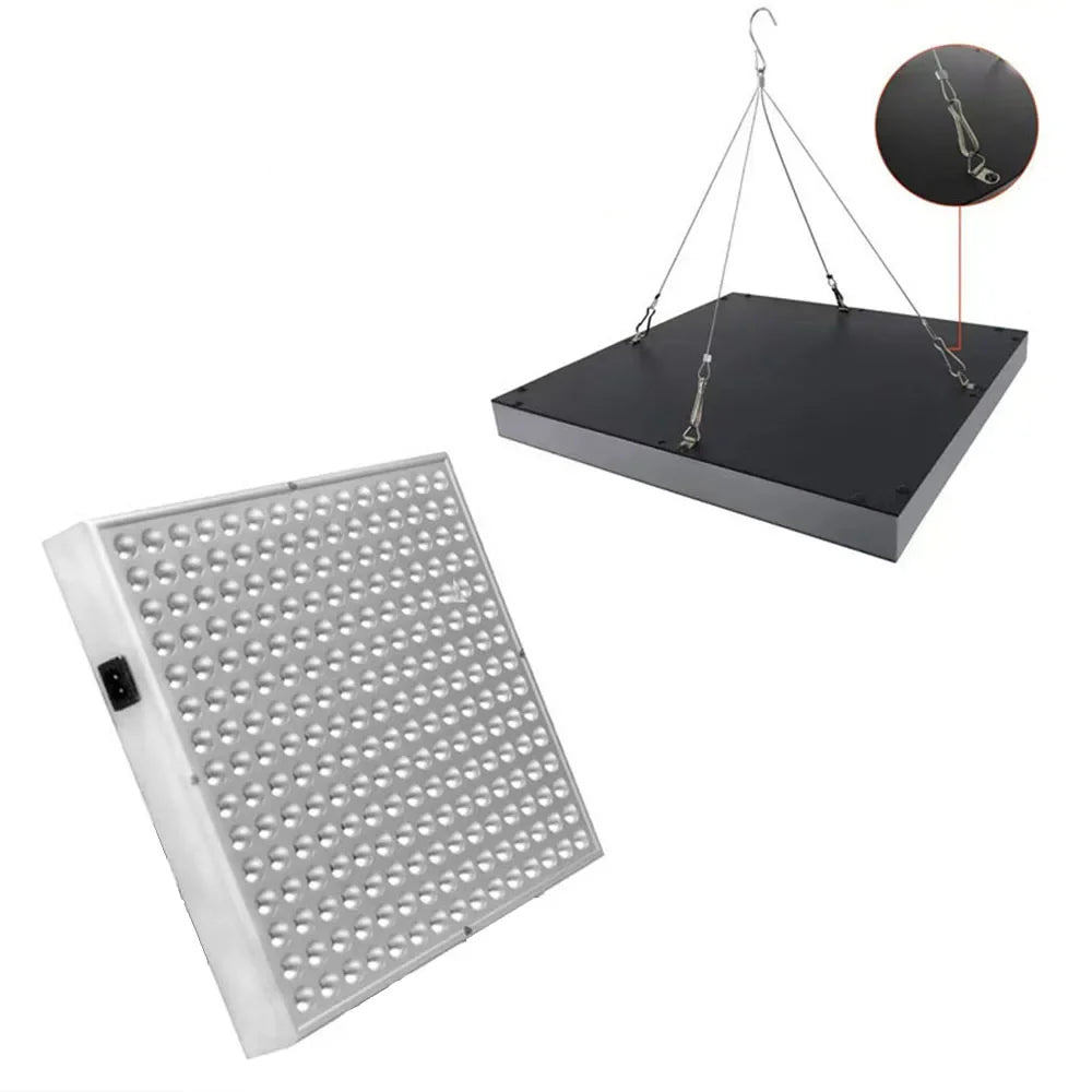 Perforated metal filter and hanging weight on a white background