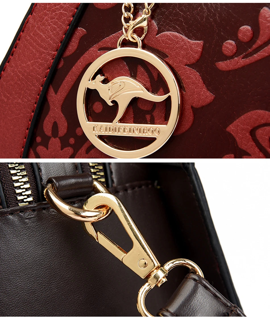 Women's PU Leather Casual Tote Shoulder Bag