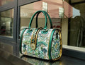 Women's Geometric Synthetic Leather Shoulder & Boston Bag