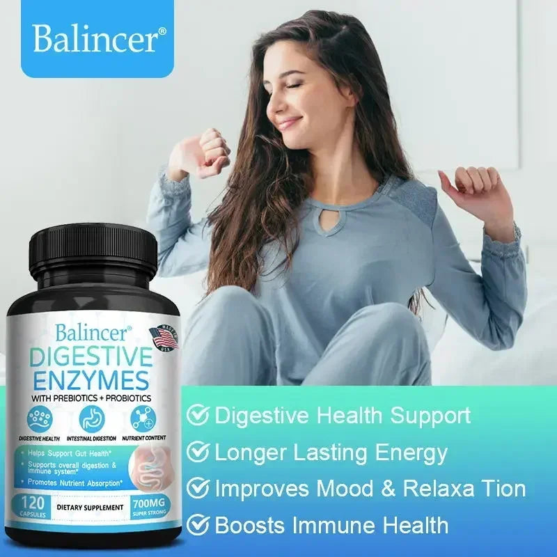 SB9ApexShop 3-in-1 Probiotic Prebiotic & Digestive Enzyme Capsules – Gut Health, Immunity & Digestion Support