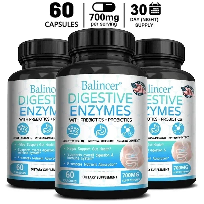 SB9ApexShop 3-in-1 Probiotic Prebiotic & Digestive Enzyme Capsules – Gut Health, Immunity & Digestion Support