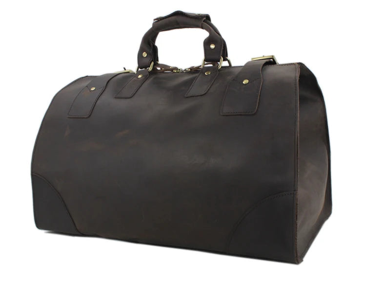 Genuine Leather Travel Duffle Bag
