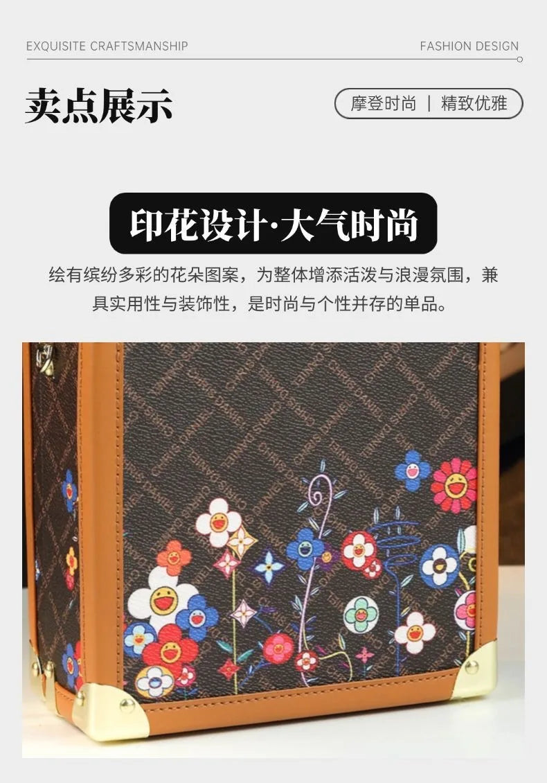 Women's Genuine Leather Box Shoulder Bag
