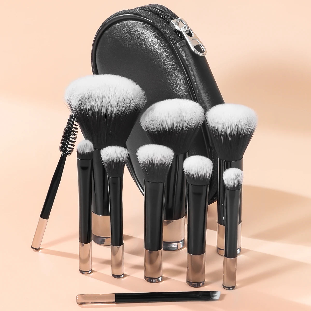 Makeup Brush Set with Storage Bag – Mini Travel-Friendly Professional Brushes
