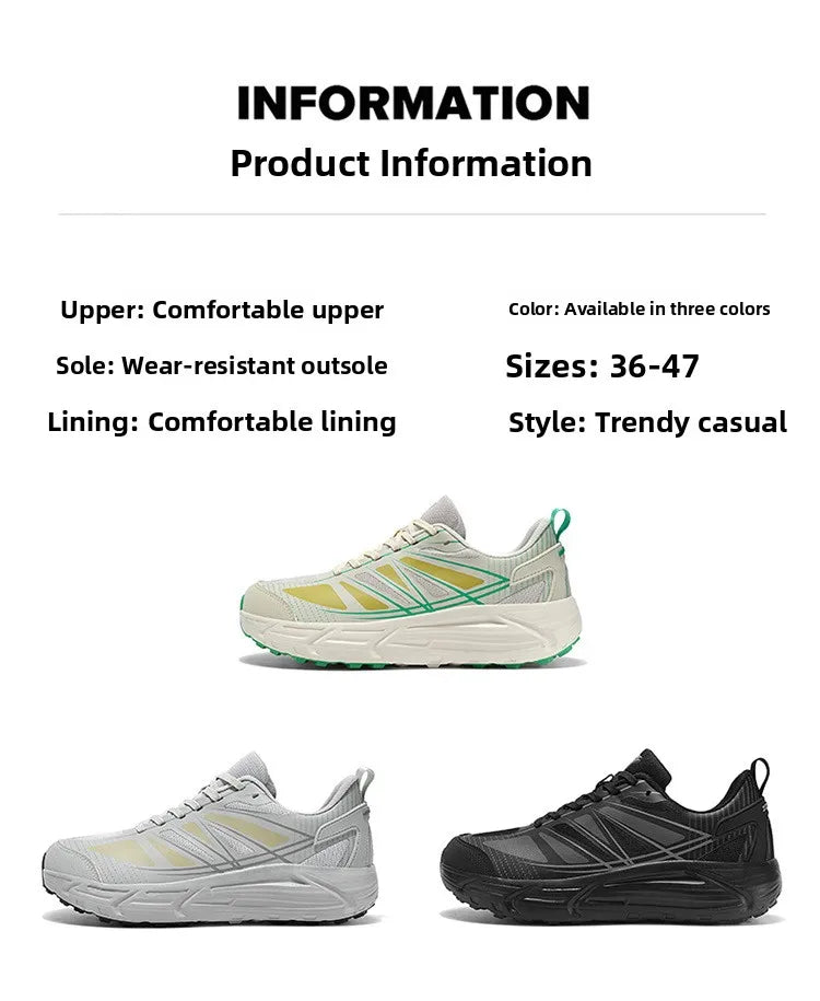 Men's 4E Extra Wide Sports Shoes | Breathable Lace-Up Casual Sneakers | EU 36–47