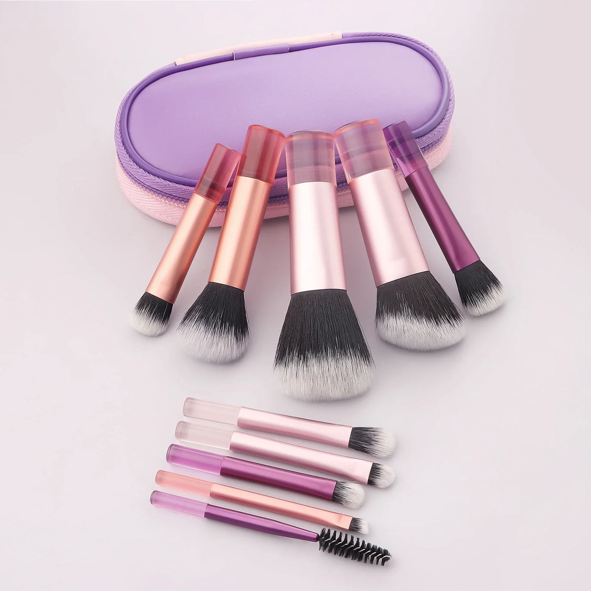 Makeup Brush Set with Storage Bag – Mini Travel-Friendly Professional Brushes