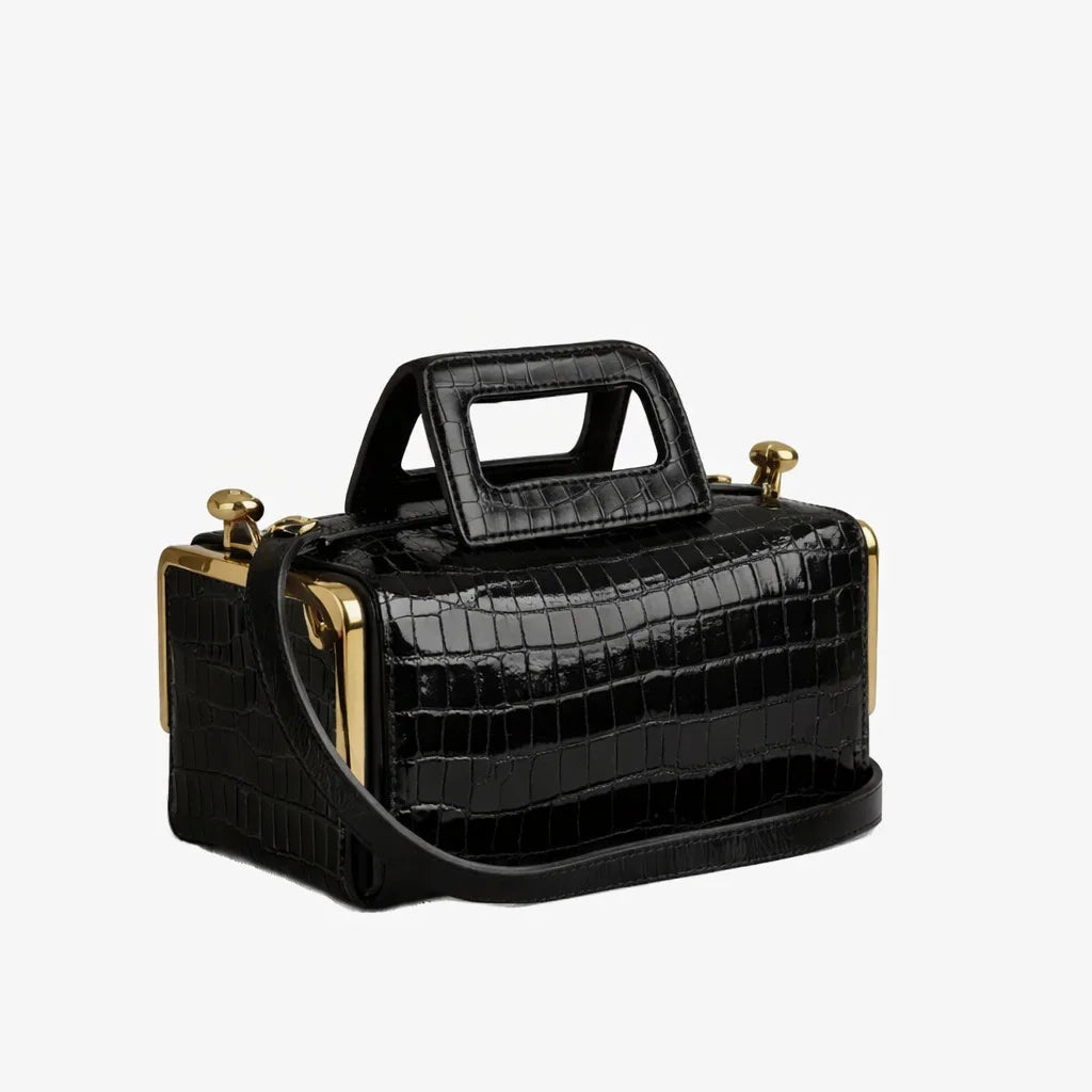 Women's PU Shoulder Handbag with Chain Detail