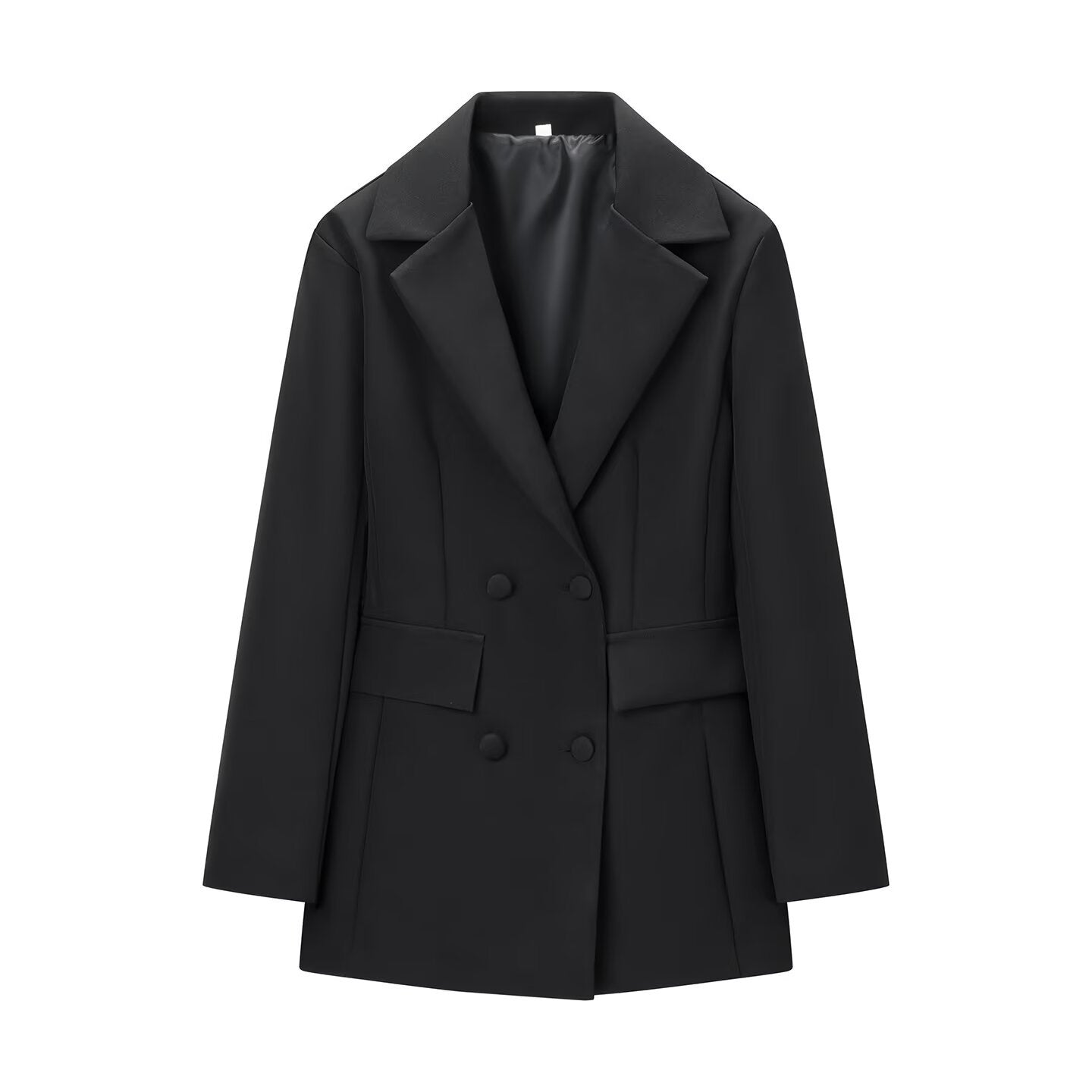 Satin Double-Breasted White Blazer GRAMERCY New Collection FASHION BYMANYC ® New York-1