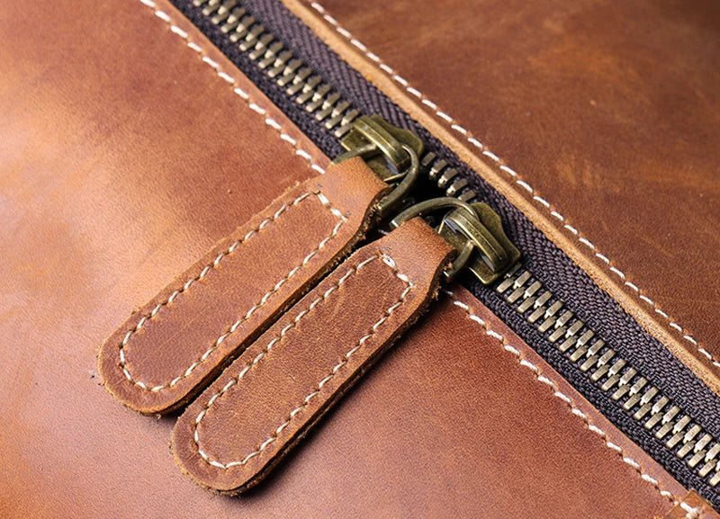 Genuine Leather Travel Duffle Bag
