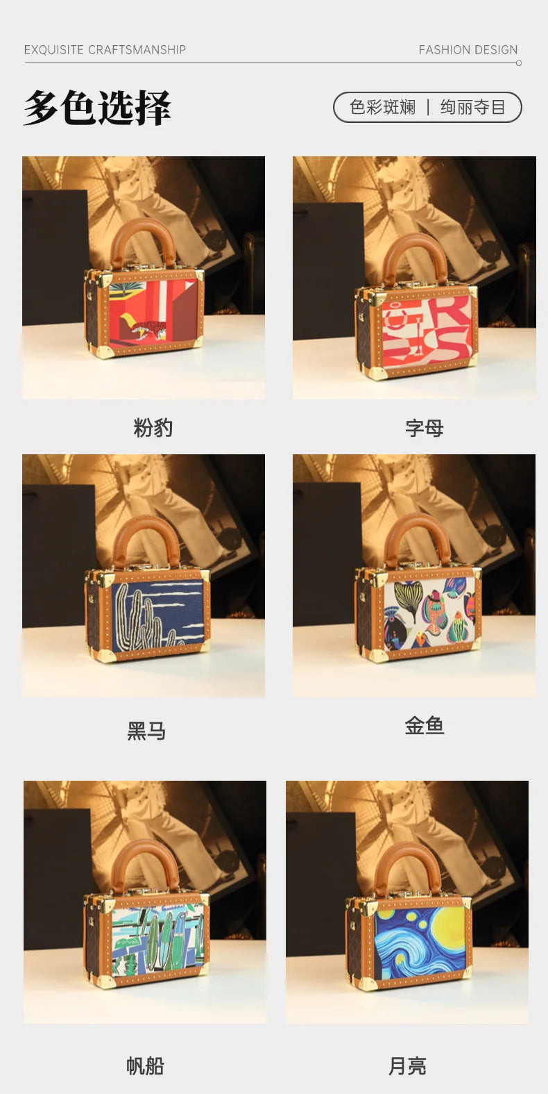 Trendy Women's Bag Personality Genuine Leather Box Bag Elegant Temperament Shoulder Crossbody Bag Designer Luxury Handbags