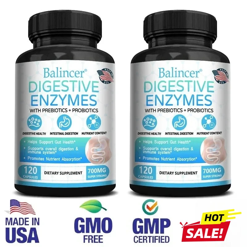 SB9ApexShop 3-in-1 Probiotic Prebiotic & Digestive Enzyme Capsules – Gut Health, Immunity & Digestion Support