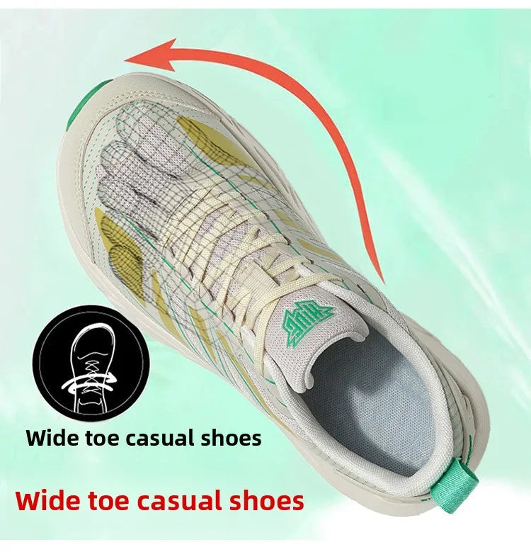 Men's 4E Extra Wide Sports Shoes | Breathable Lace-Up Casual Sneakers | EU 36–47