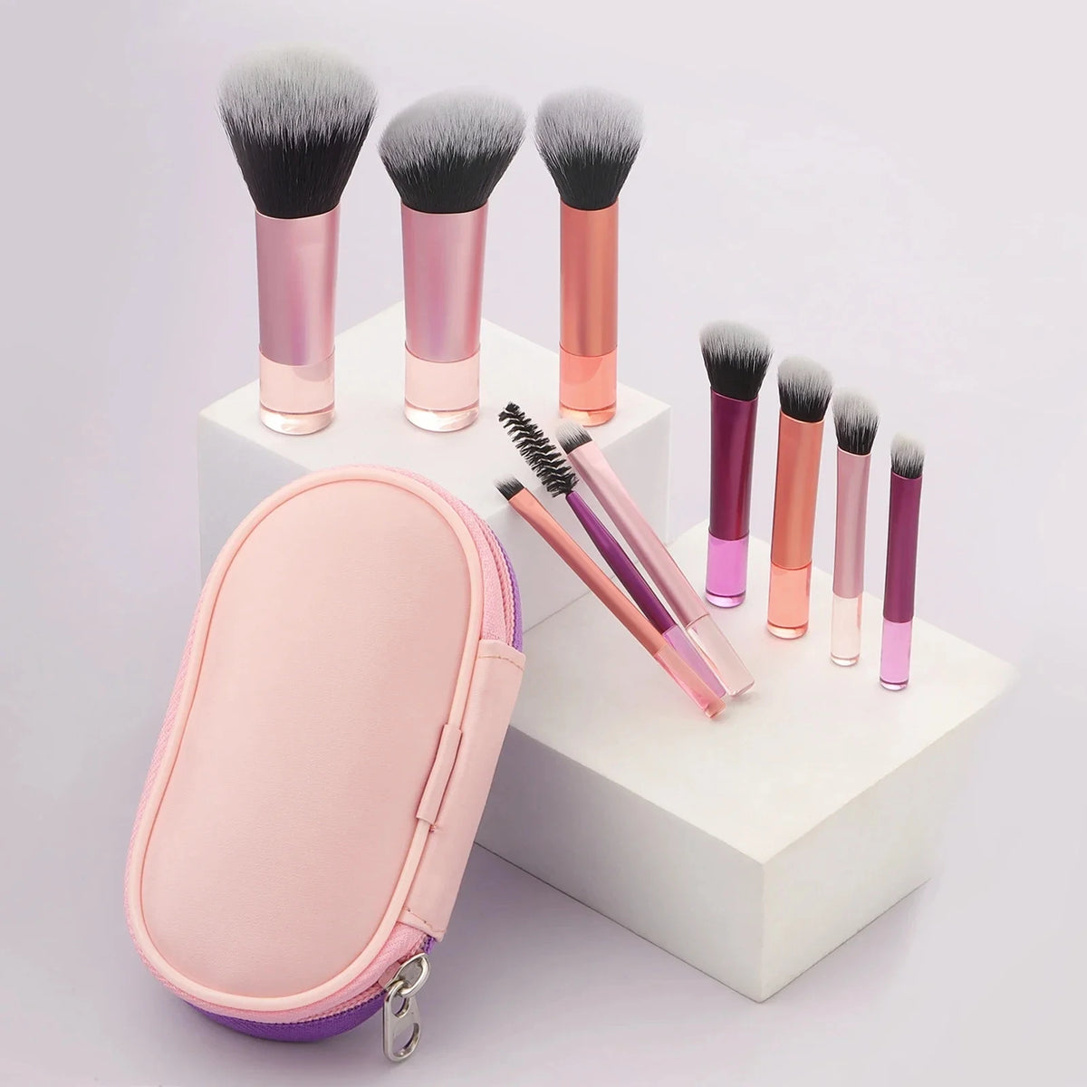 Makeup Brush Set with Storage Bag – Mini Travel-Friendly Professional Brushes