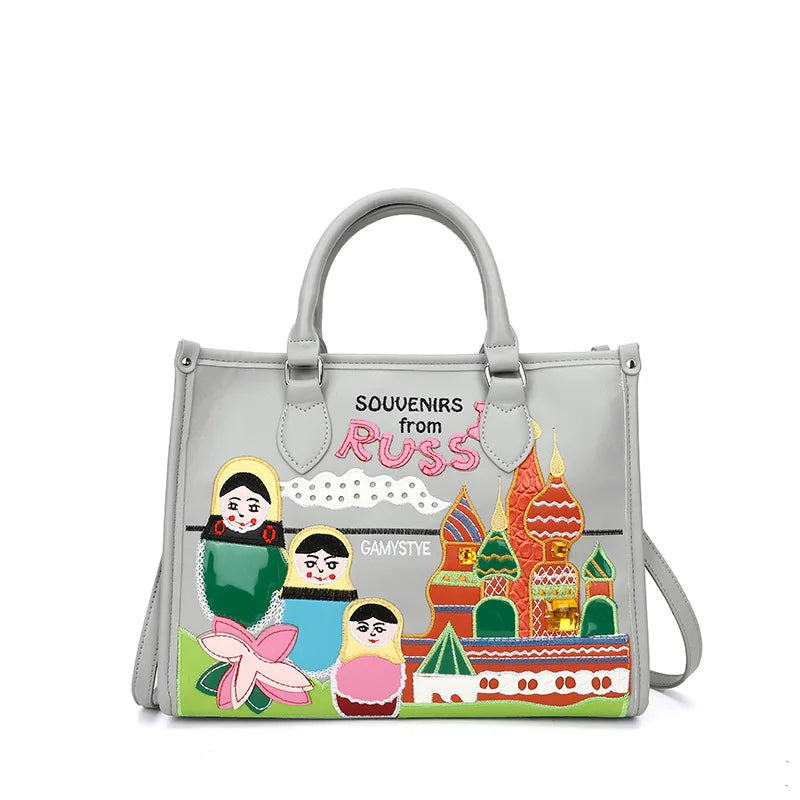 Women's Large PU Leather Shoulder Tote Bag