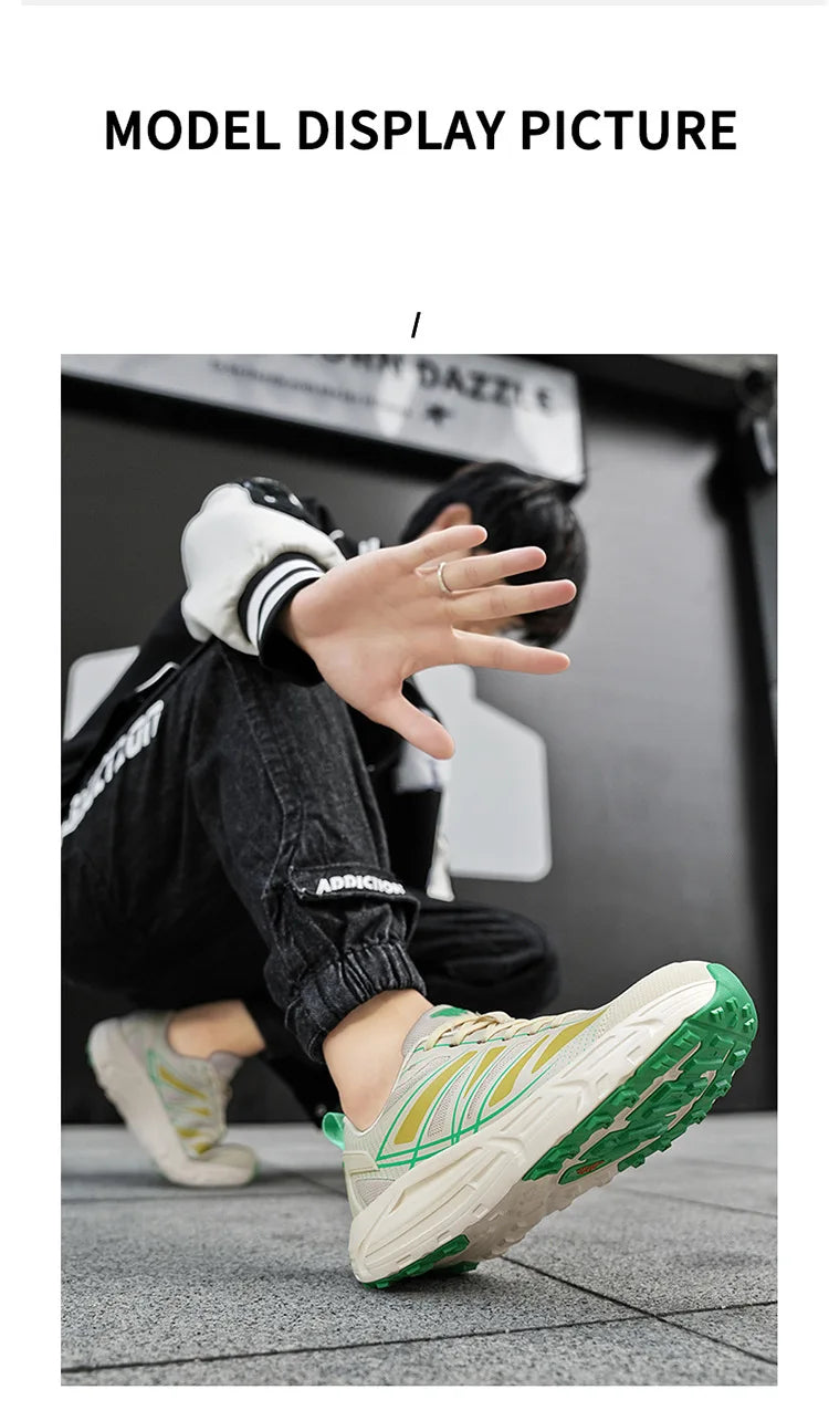 Men's 4E Extra Wide Sports Shoes | Breathable Lace-Up Casual Sneakers | EU 36–47