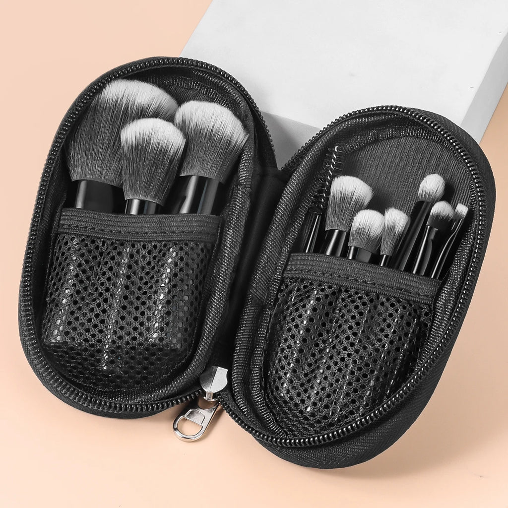 Makeup Brush Set with Storage Bag – Mini Travel-Friendly Professional Brushes