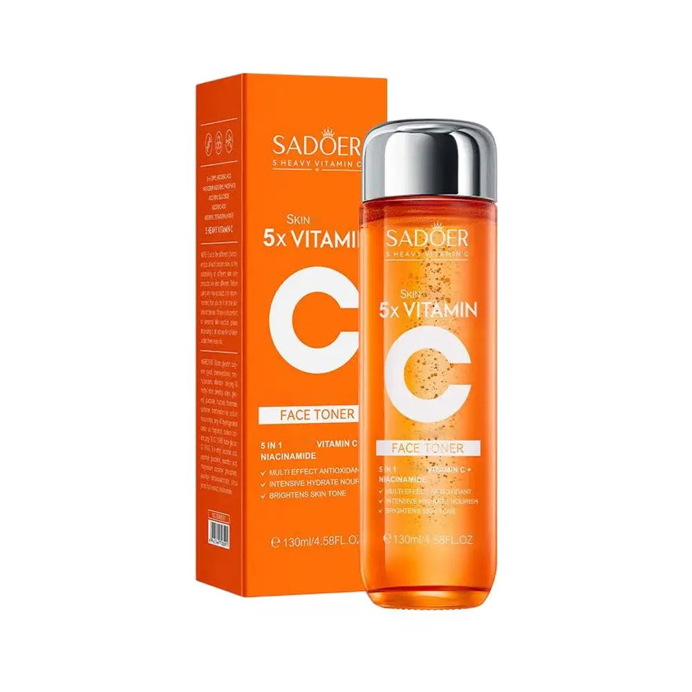 Sadoer Vitamin C face toner bottle and packaging on a white background
