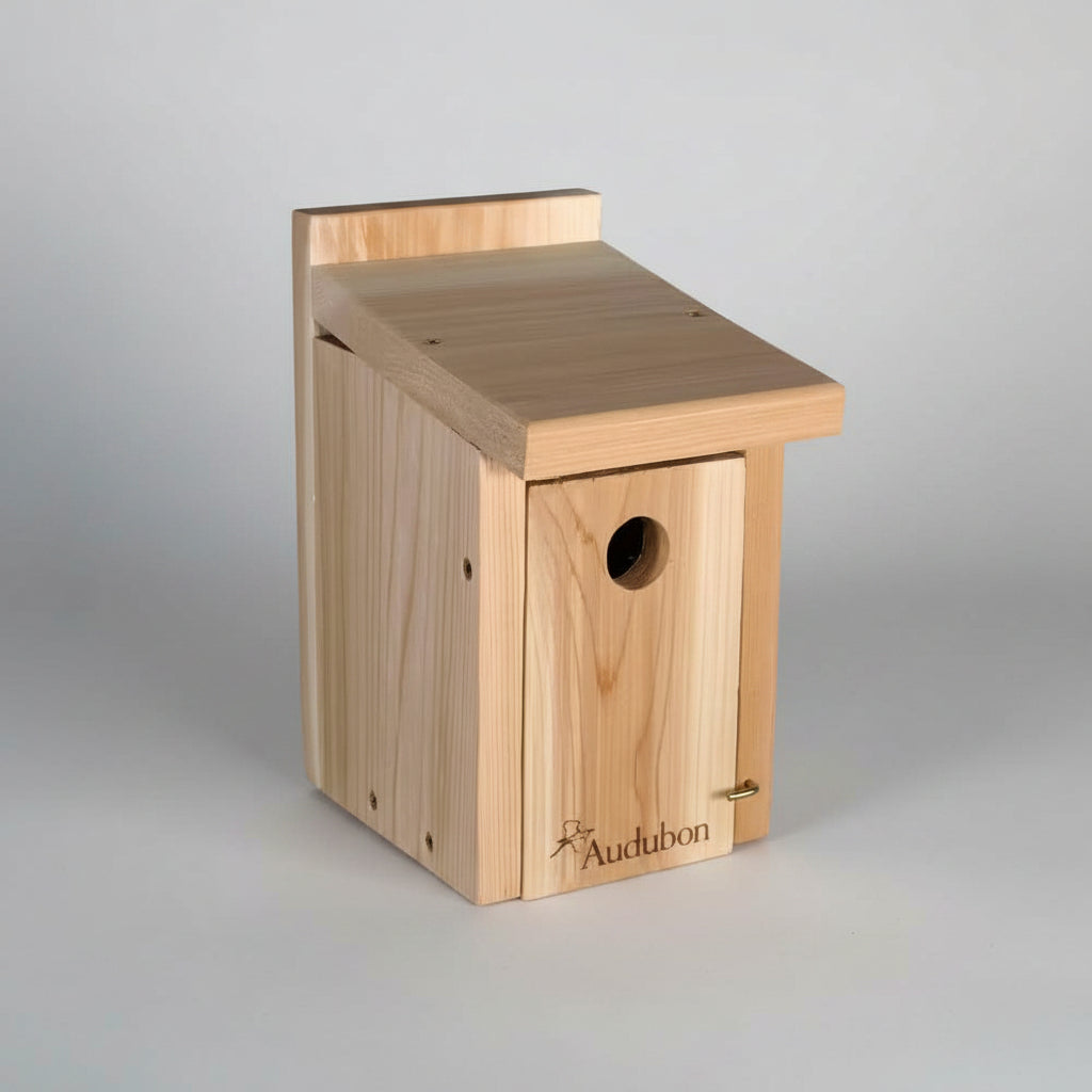 Cedar Wooden Bird House for Wrens and Chickadees