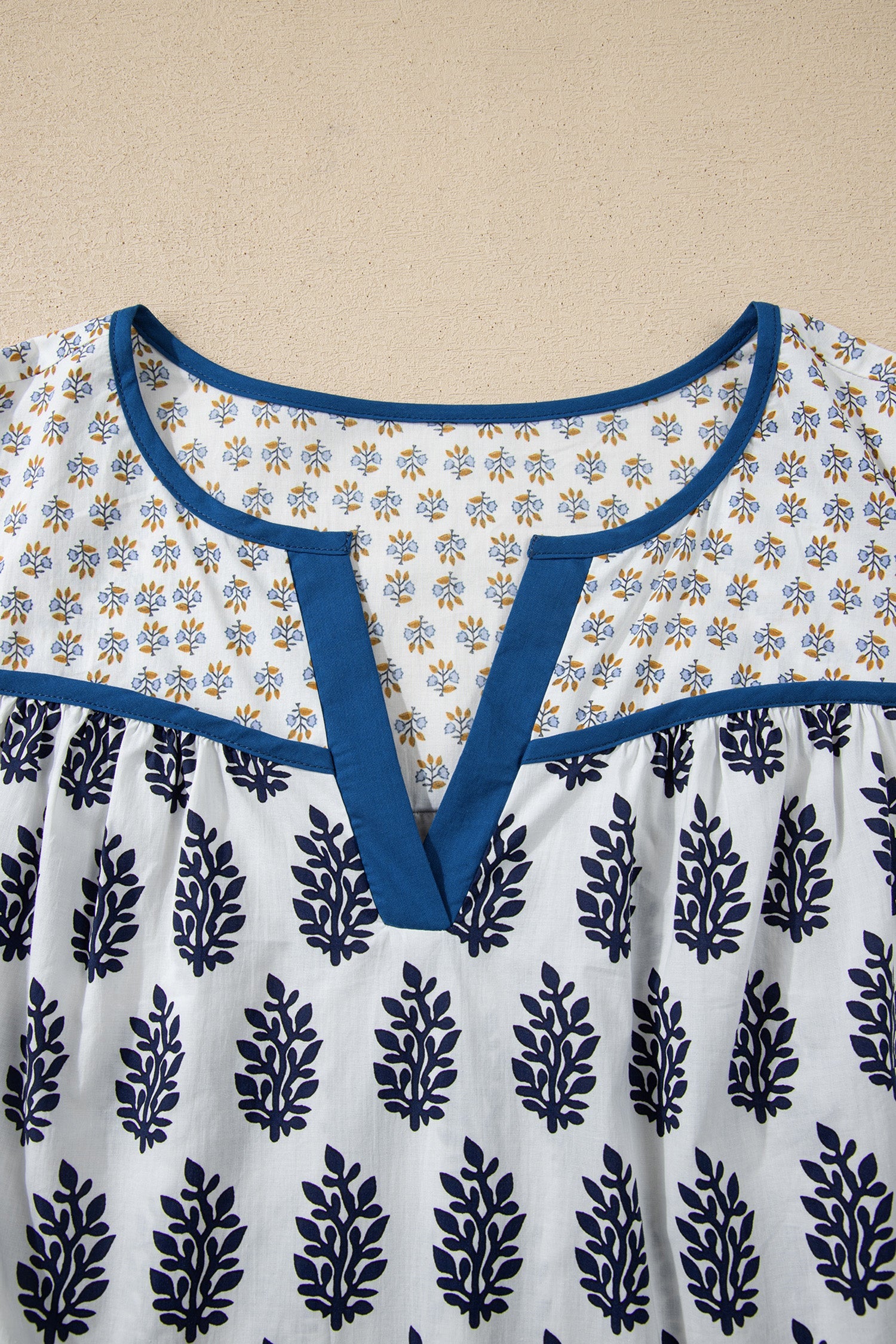 Cherish Sleeve Patchwork PLUS Blouse-3