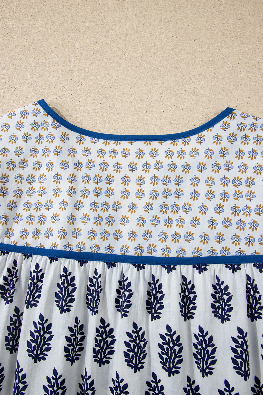 Cherish Sleeve Patchwork PLUS Blouse-4