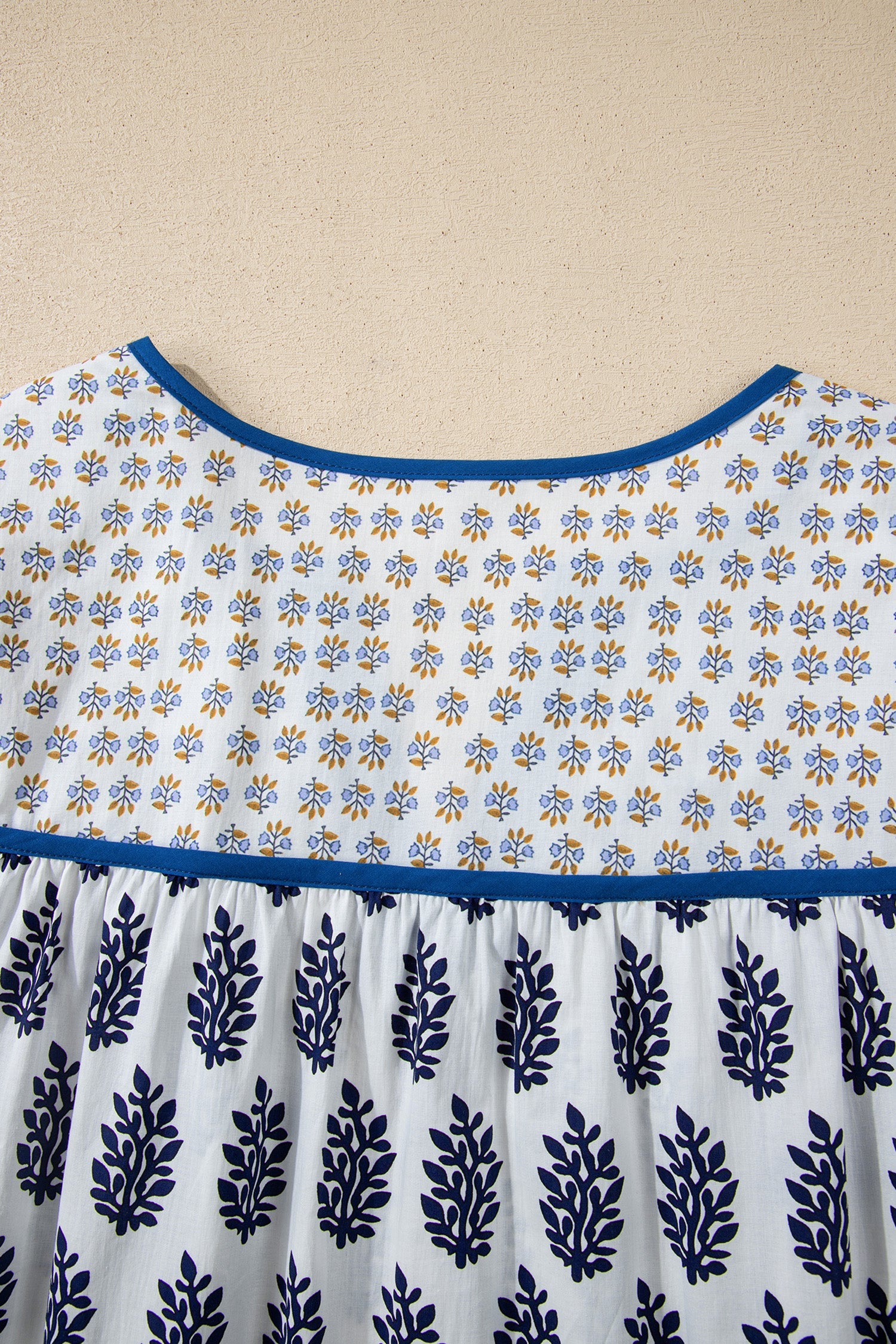 Cherish Sleeve Patchwork PLUS Blouse-4