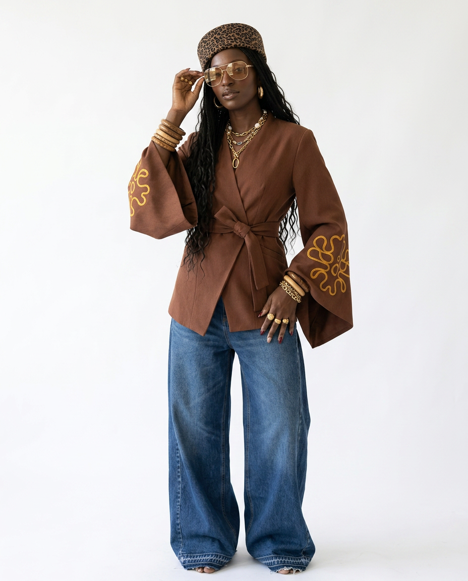 Audacious Embroidered Oversized Blazer