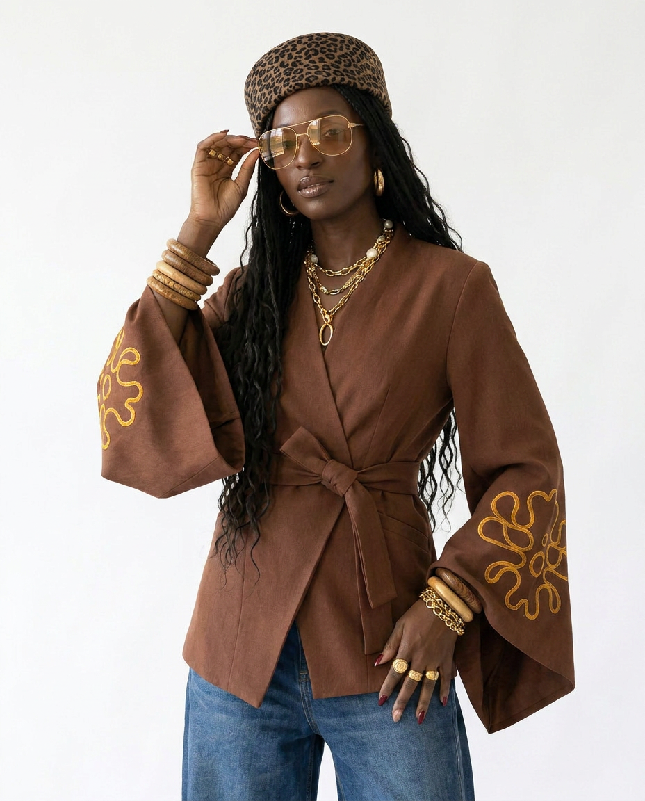 Audacious Embroidered Oversized Blazer