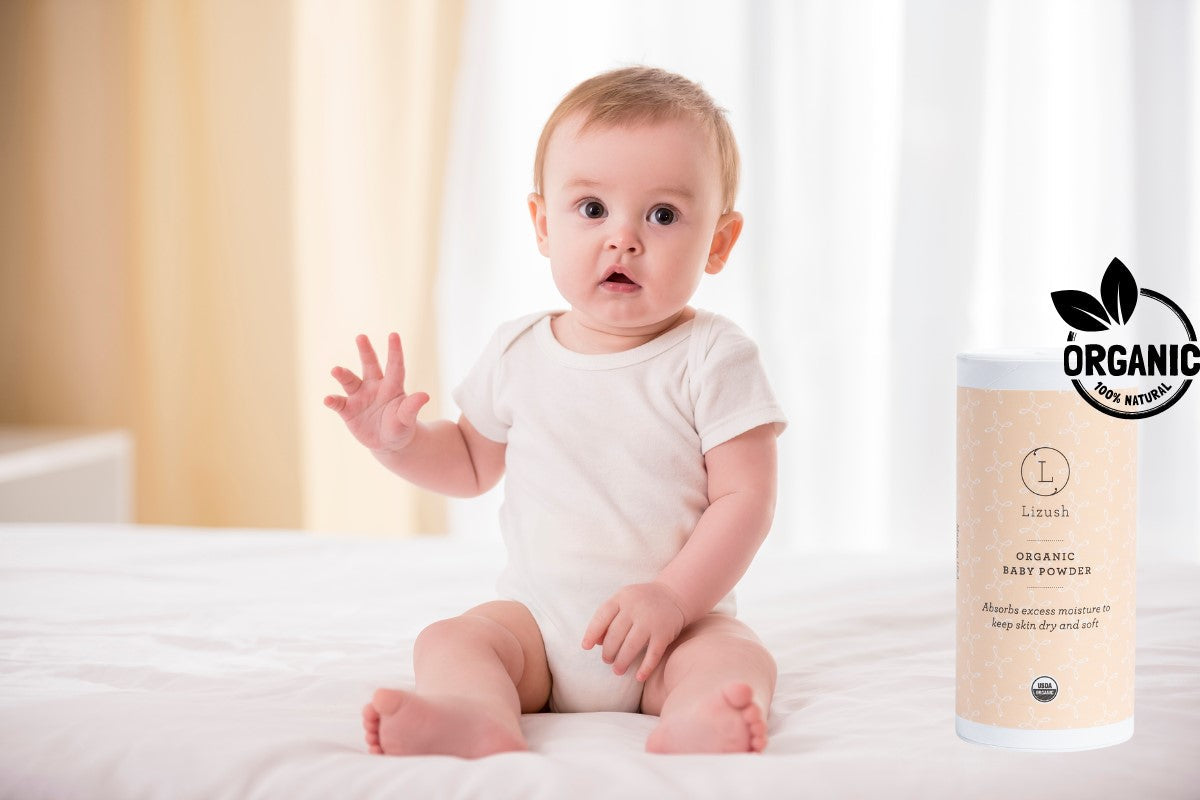 2 x ORGANIC BABY POWDER - Talc Free-2