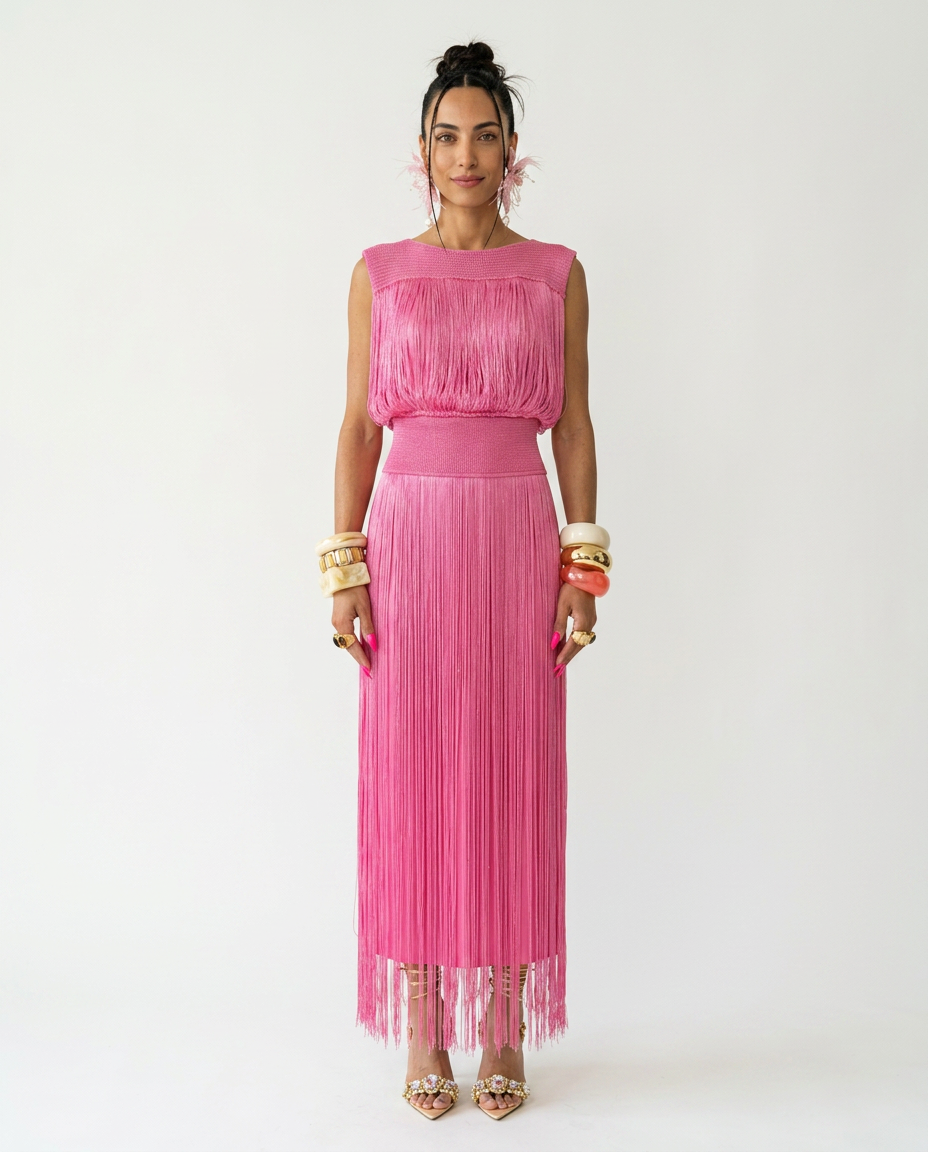 Radiant Tassel Maxi Dress